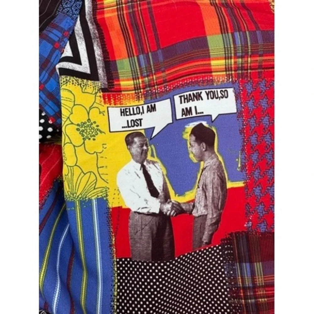 Lost Enterprises Board Shorts‎ Mens 32 Y2K Multicolor Patchwork Graphic Surf